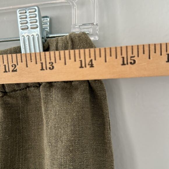 Free People Tomboy Raw Hem High Waisted Shorts Green Size Small Linen - Picture 8 of 11